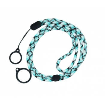 Lanyards - Περιλαίμια (Black and Aqua Blue)